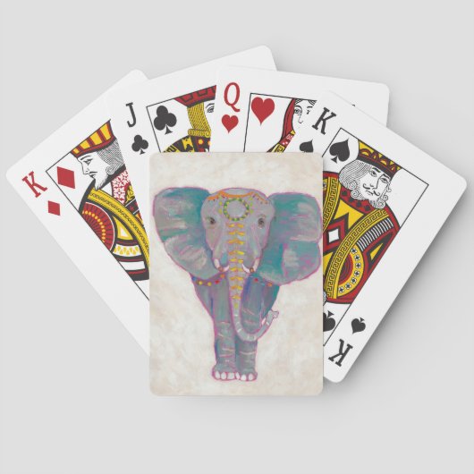 Jeu De Cartes Éléphant asiatique de zen (dos)