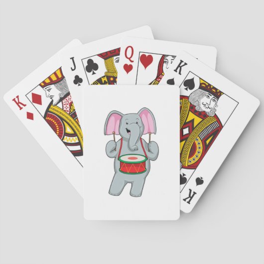 Jeu De Cartes Elephant at Music with Drum (dos)