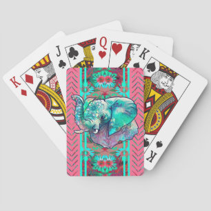 Jeu De Cartes Eléphant boho de la tribu des Monnaies et des Cora