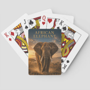 Jeu De Cartes Éléphant d'Afrique Savane ANIMALS Poker