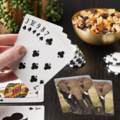 Jeu De Cartes Éléphant de savane d'Afrique (In Situ)