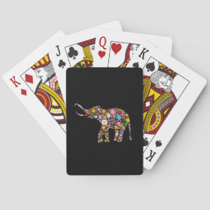 Jeu De Cartes Eléphant floral