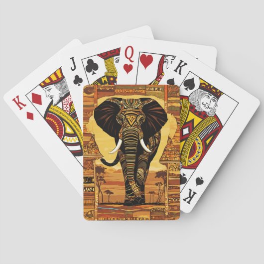 Jeu De Cartes Eléphant ~jouant aux cartes (dos)