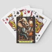 Jeu De Cartes Elephant Joue Piano Monogramme Go Fish Jeu (dos)