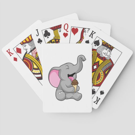 Jeu De Cartes Elephant with chocolate gaufre ice cream (dos)
