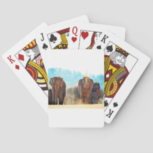 Jeu De Cartes Éléphants Animaux Safari Destin Paix Amour