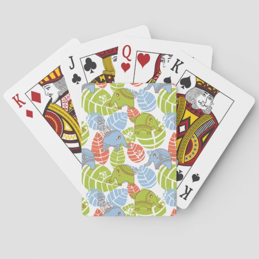 Jeu De Cartes Éléphants colorés de jungle (dos)