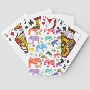 Jeu De Cartes Éléphants tropicaux
