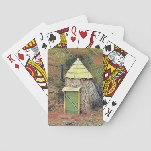 Jeu De Cartes Elf Home Dans Un Arbre (dos)