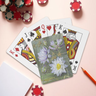Jeu De Cartes Ellis Rowan Bleu Blanc Eau Lily Fleurs Vintages