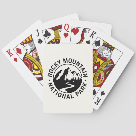 Jeu De Cartes Emblem du parc national des Rocheuses (dos)