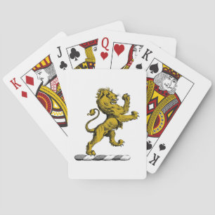 Jeu De Cartes Emblème de crête de lion debout héraldique C