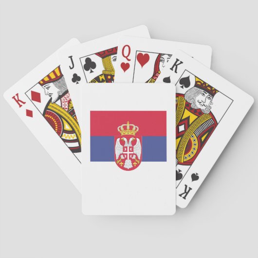 Jeu De Cartes Emblème du drapeau de la Serbie (dos)
