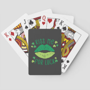 Jeu De Cartes Embrasse-Moi Pour La Chance Jour de la Saint Patri