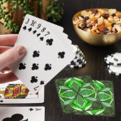 Jeu De Cartes Emerald Art Déco Cartes de jeu avec visage vert (In Situ)