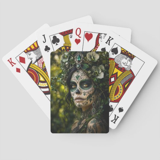 Jeu De Cartes Emerald Forest Calavera – Botanique verte (dos)