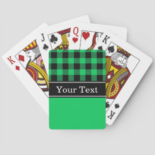 Jeu De Cartes Emerald Green BlkBuffalo Check Plaid CBN Monogramm