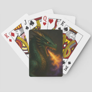 Jeu De Cartes Emerald Green Dragon Respiration Fire