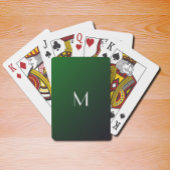 Jeu De Cartes Emerald Green Gradient - monogramme gras