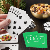 Jeu De Cartes Emerald Green White Framed (In Situ)