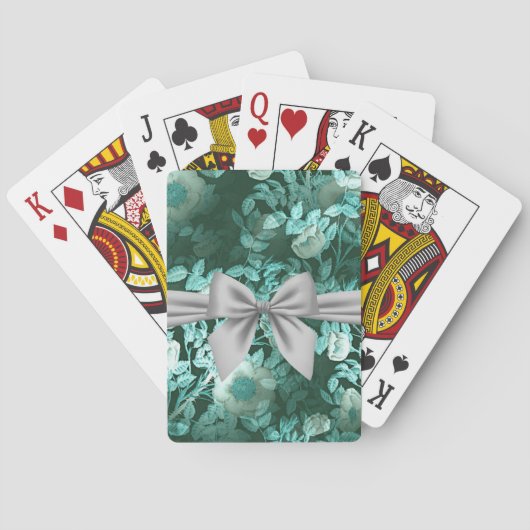 Jeu De Cartes Emerald Lace White Bow (dos)