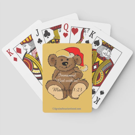 Jeu De Cartes Emmanuel Dieu avec nous Noël Teddy (dos)