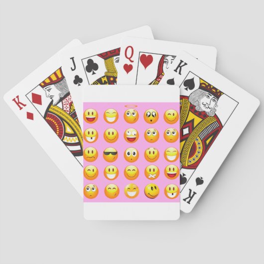 Jeu De Cartes émoji rose pastel (dos)