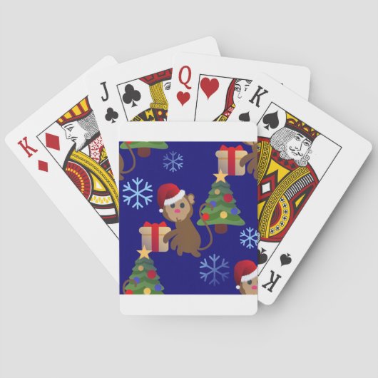 Jeu De Cartes Émotion de singe de père Noël (dos)