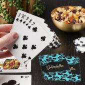 Jeu De Cartes Empreinte de léopard bleu mignon (In Situ)