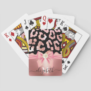Jeu De Cartes Empreinte de léopard et Bow