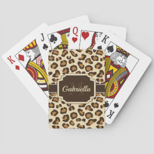 Jeu De Cartes Empreinte de léopard mignon