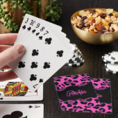 Jeu De Cartes Empreinte de léopard rose et violet (In Situ)