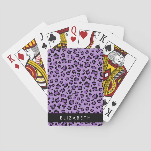 Jeu De Cartes Empreinte de léopard, Spots, Leopard Violet, Votre (dos)