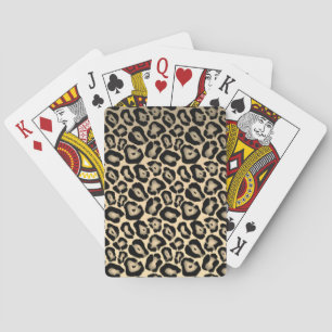 Jeu De Cartes Empreinte de léopard Tan