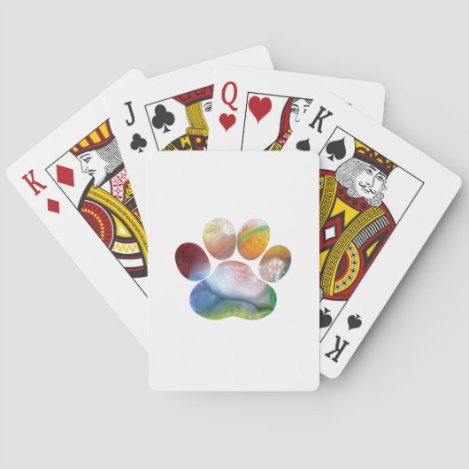 Jeu De Cartes Empreinte de patte de chien (dos)