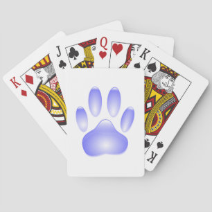 Jeu De Cartes Empreinte de patte de chien de verre