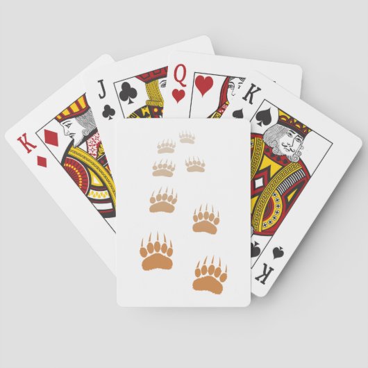 Jeu De Cartes Empreinte de patte Grizzly Gradient Lecture des ca (dos)