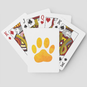 Jeu De Cartes Empreinte Rustique Orange Chien