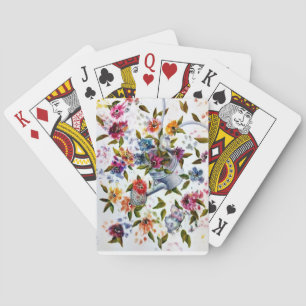 JEU DE CARTES EMPREINTES DE PATTES JOUANT DES CARTES