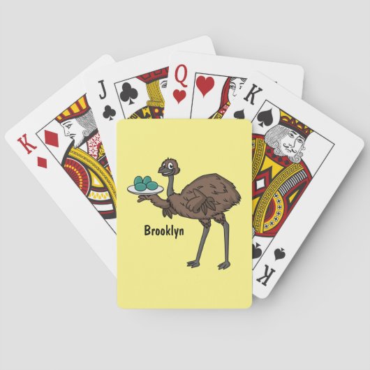 Jeu De Cartes Emu avec dessin animé d'oeufs (dos)