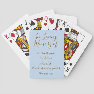 Jeu De Cartes En souvenir affectueux de nom souvenir funéraire