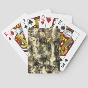Jeu De Cartes Energie Nerveuse Grungy Art Abstrait en Jaune et G