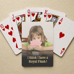 Jeu De Cartes Enfant amusant surpris par un cadeau photo Royal F