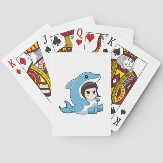 Jeu De Cartes Enfant avec costume de dauphin (dos)