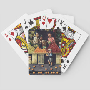 Jeu De Cartes Enfant en bas âge et oranges