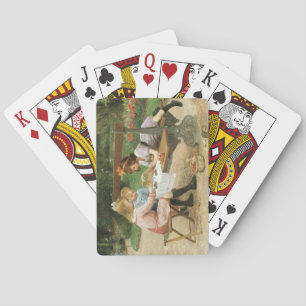 Jeu De Cartes Enfants ayant le thé de l'après-midi dans le parc