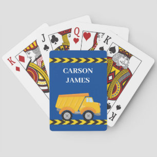 Jeu De Cartes Enfants Construction Camion Camion sur mesure Blue