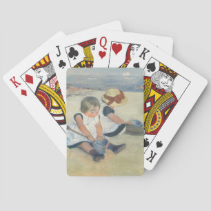 Jeu De Cartes Enfants jouant sur la plage, 1884