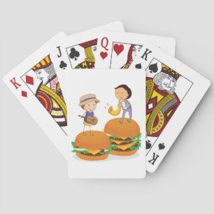 Jeu De Cartes Enfants sur hamburgers