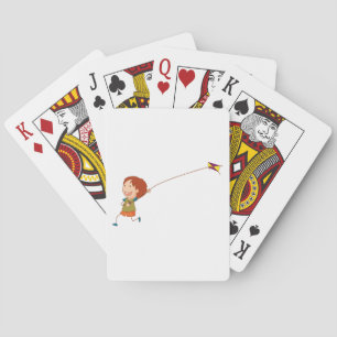 Jeu De Cartes Enfants volant un cerf-volant Enfance heureuse